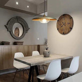Metal Disc-Shaped Vintage Single-Head Pendant Light - Clowas
